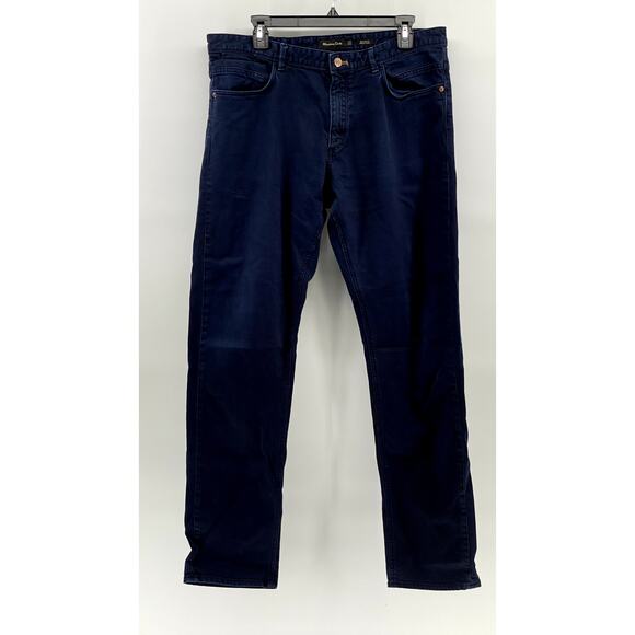MASSIMO DUTTI Men's Indigo Denim Casual Fit Straight-Leg Five-Pocket Jean SZ 34 - Picture 1 of 11